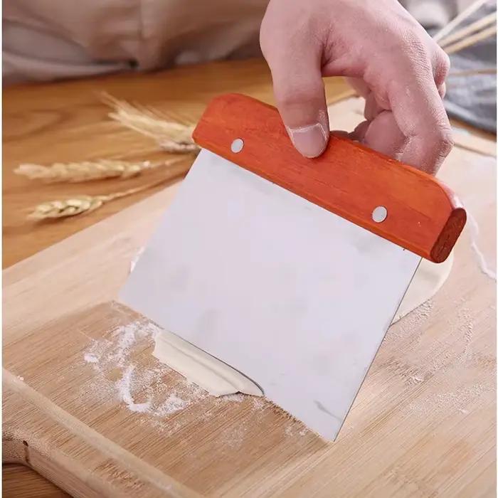 Coupe-pâte en acier inoxydable, couteau à nouilles, grattoir à gâteau avec échelle, cuisson de gâtea