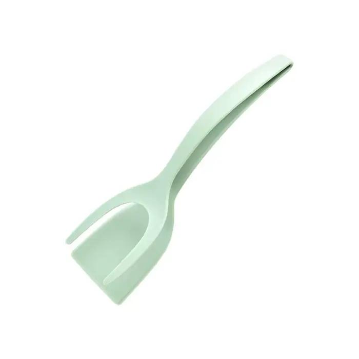 Nouveau 2 en 1 poignée Flip spatule pinces oeuf Flipper spatule Nylon revêtement antiadhésif crêpe p