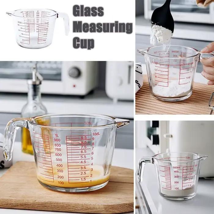 Verre de cuisson standard avec échelle, haute température, tasse à mesurer, outils de cuisine à domi