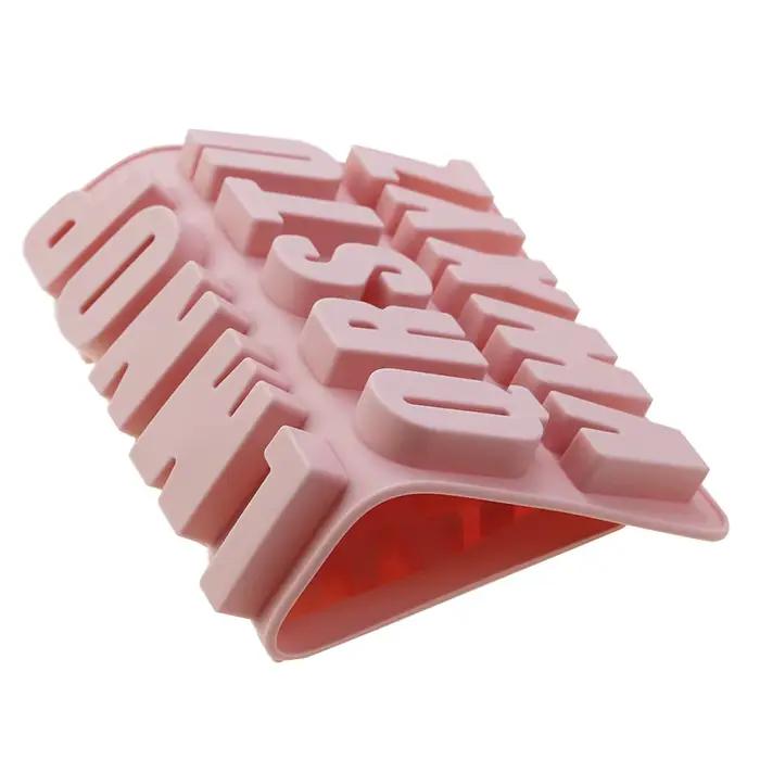 Moule à gâteau en Gel de silice, 26 lettres majuscules, 26 trous, pour chocolat, bricolage, grandes 