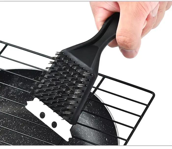 Brosse de nettoyage pour Barbecue, poils en fil d'acier, outil de cuisine Durable, Kit de gaz pour B