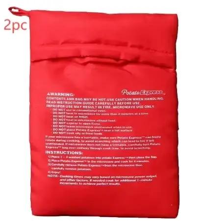 Fournitures de cuisine sac de pommes de terre micro-ondes sac de pommes de terre cuite pochette roug