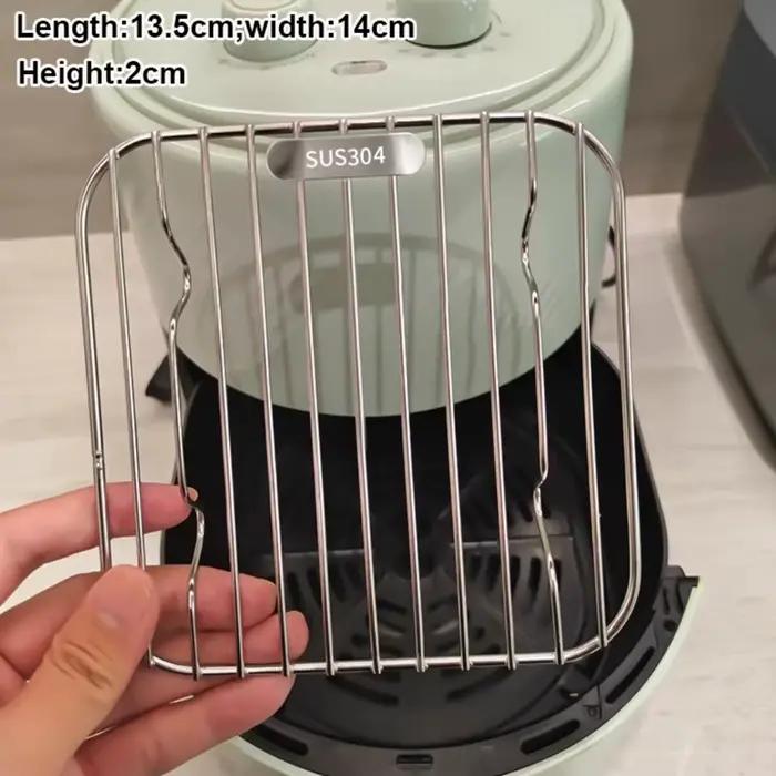 Grille de cuisson carrée ronde avec pieds en acier inoxydable 304, grille épaisse pour friteuse à ai