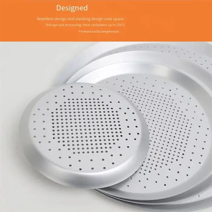 SOFT-Pizza Four Plateau Lot de 2 plateaux de cuisson ronds de 25,5 cm de diamètre avec revêtement an