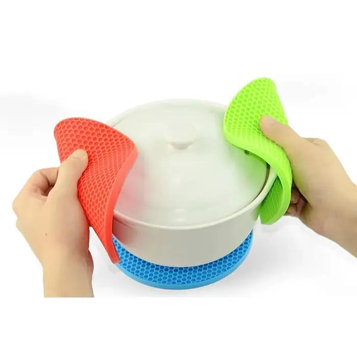 Tapis rond en Silicone résistant à la chaleur, 18/14cm, sous-verres pour tasses de boissons, porte-P