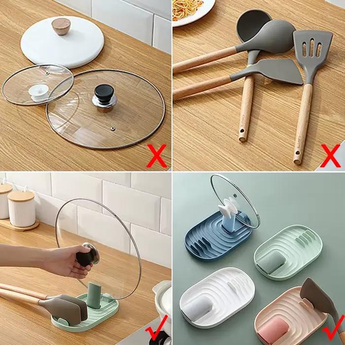Support de couvercle de Pot pliable, organisateur de cuisine, support de rangement de pelle, égoutto