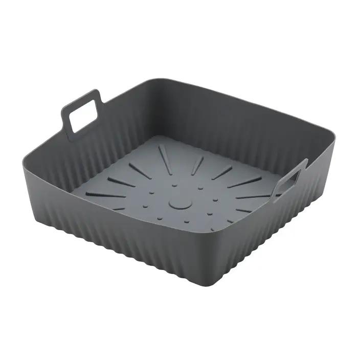 Panier de friteuse à Air en Silicone XXL 9 pouces pour Cosori/Ninja 6-8QT, plateau carré réutilisabl
