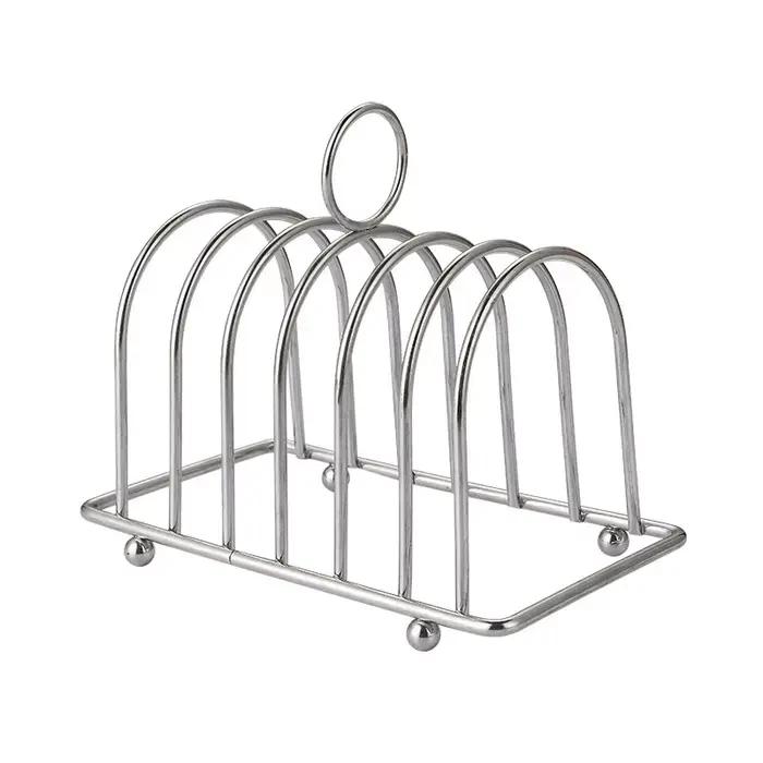 Support à pain grillé en acier inoxydable, 6 grilles, fente pour tranche de pain, support de refroid
