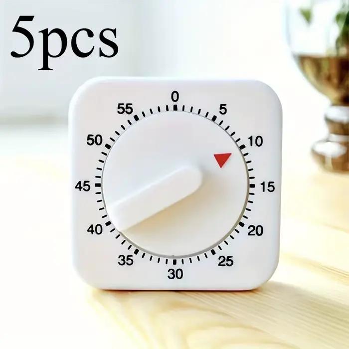 Minuteur de cuisine de 60 minutes (5 pièces) : Préparez-vous à cuisiner avec ce minuteur mécanique !