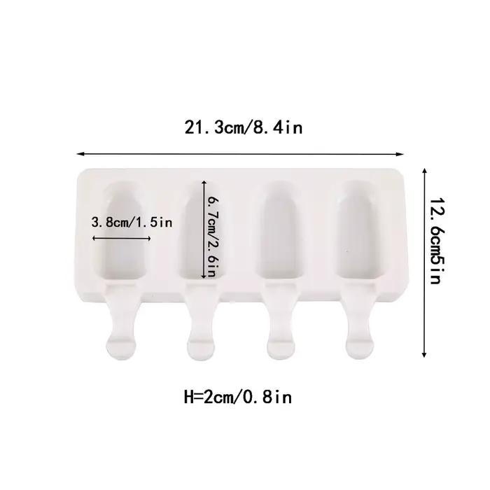 Moule Ovale en Gel de Silice pour Crème Glacée, Outil de Cuisson de Gâteaux, DIY, 4 Cellules