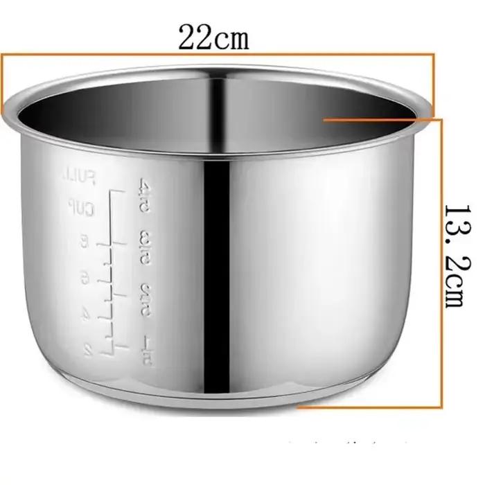 Cuvette intérieure en acier inoxydable pour autocuiseur électrique, bol multicuiseur, réservoir pour