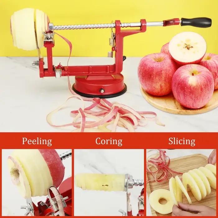 Machine à éplucher les fruits 3 en 1, manivelle, trancheur de fruits, Corer, coupe-peau de pomme, ou