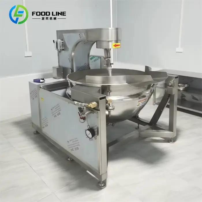 Marmite inclinable industrielle, bouilloire de cuisson gainée, bouilloire à bonbons avec agitateur