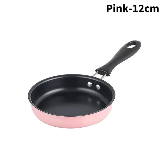 Mini poêle à frire en acier inoxydable de 12cm, Pot à Induction rond pour petit déjeuner, petite poê