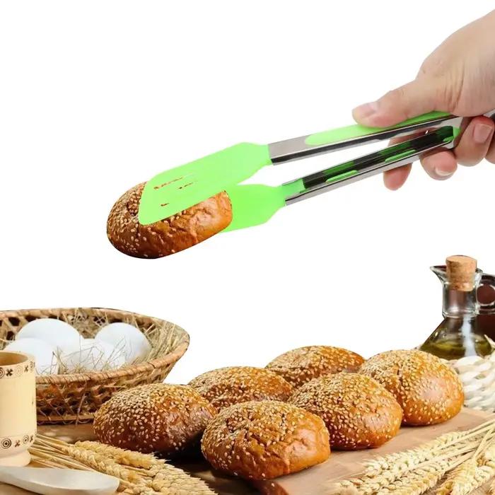 Pince de cuisine antiarina avec poignée en acier inoxydable, ustensile, salade, service, barbecue, p