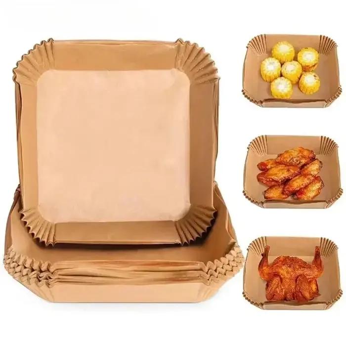 Papier spécial pour friteuse à air, tasse en papier, moule à gâteau, cuisson, résistant à l'huile, a