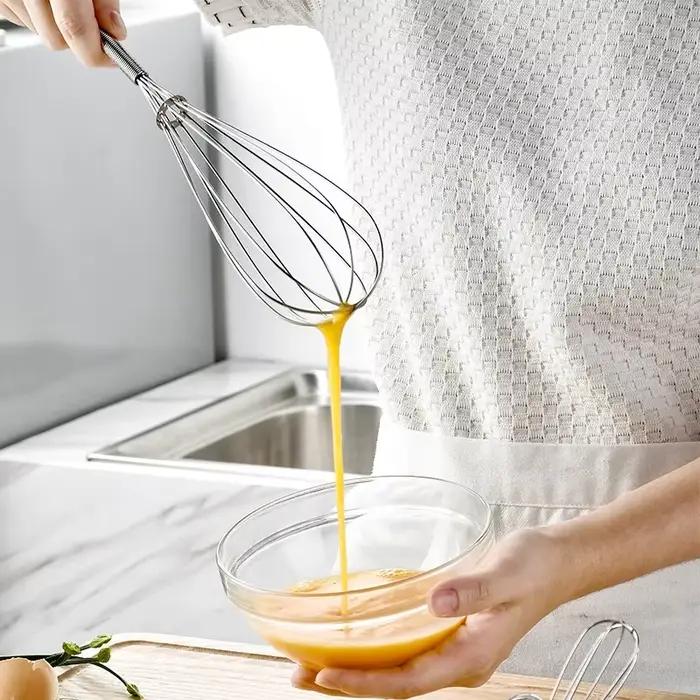 Batteur à emoufs Manuel Multifonctionnel en Acier Inoxydable, Mini Fouet de Cuisine, Outil de Cuisso