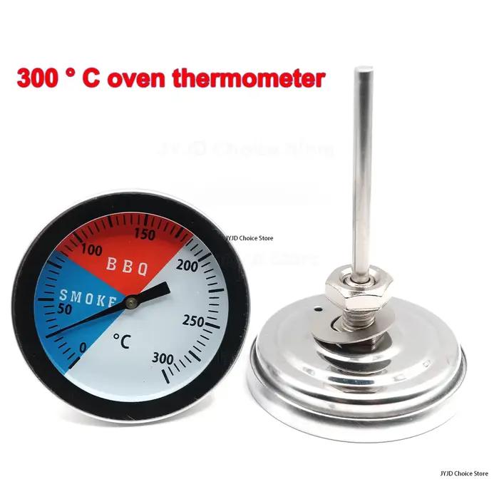 300 ° Thermomètre de four à degrés C, gril en acier inoxydable, Instruments de thermomètre pour Barb