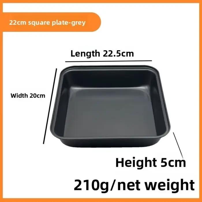 Moule à gâteau carré en acier au carbone, résistant à la rouille, 22 cm, 25 cm, 27 cm, moule à pâtis