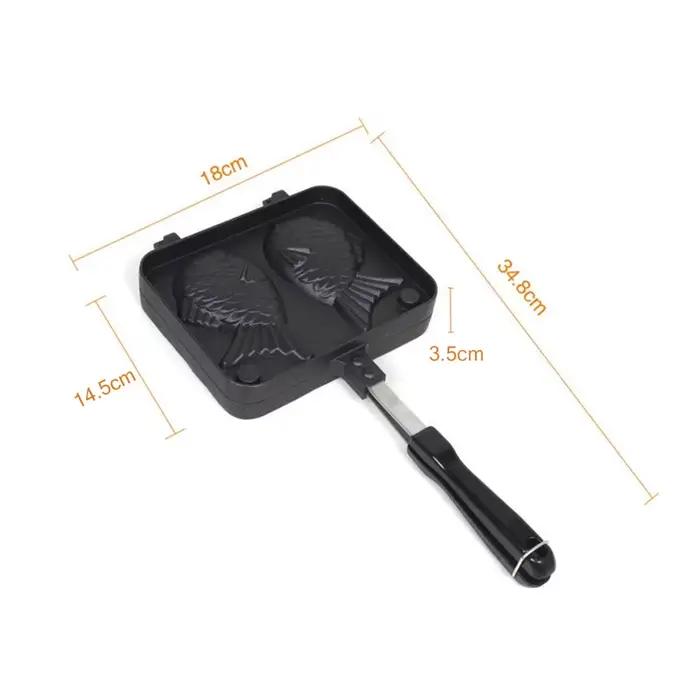 Cuisine japonaise Taiyaki Double poisson en forme de Dessert chaud gaufre gâteau fabricant casserole