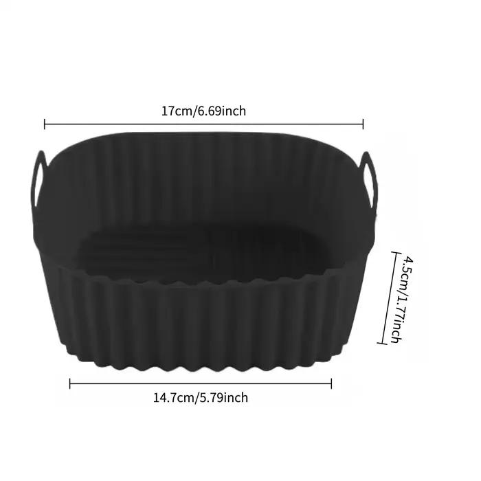 Moule de cuisson carré en silicone pour friteuse à air, réutilisable, sans danger pour les aliments,