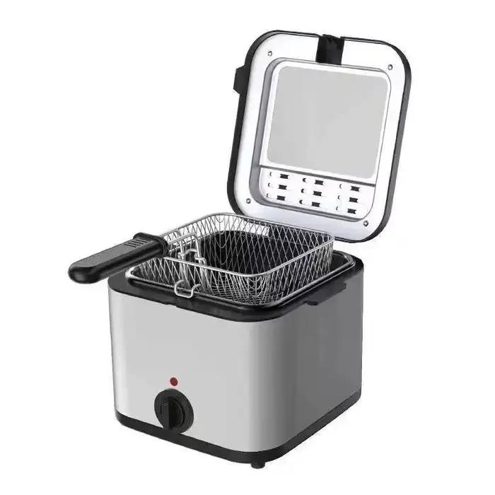Friteuse carrée multifonctionnelle électrique 110V 220V 1000W 2,5L pour frites, ailes de poulet et s