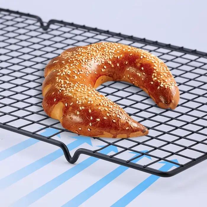 FAISDU 1 pièces monocouche en acier inoxydable BBQ pain gâteau support de refroidissement goutte à g