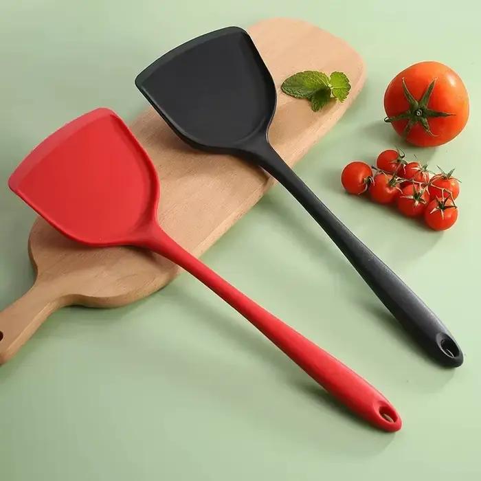 Spatule tournante antiadhésive en Silicone, pelle de cuisson résistante à la chaleur, spatule pour v