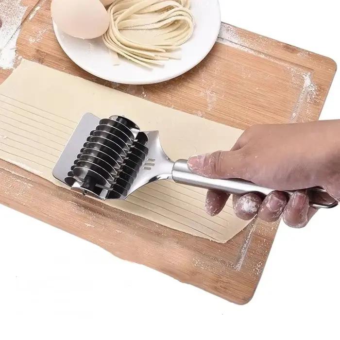 Coupe-spaghetts manuel en acier inoxydable, Machine à pâtes, pâte, nouilles, gingembre, ail, rouleau