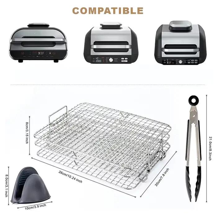 Friteuse à air T1 pour Ninja Foodi Grill XL, déliaison multicouche, accessoires pour friteuse à air 
