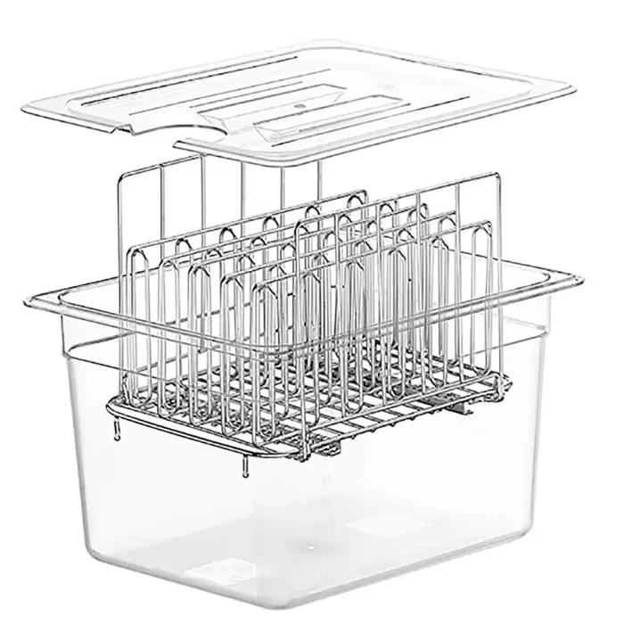 Sous Vide – machine de cuisson, récipient de 11l avec support en acier inoxydable, séparateurs détac