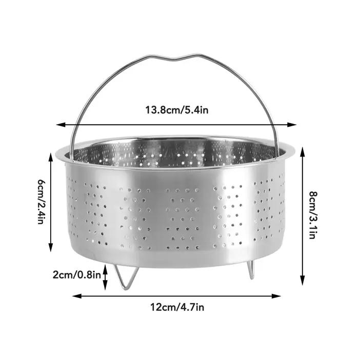 Panier à vapeur en acier inoxydable avec poignée, élimination du sucre, cuiseur à riz, support de cu