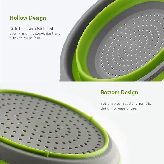 LMETJMA passoire pliable en Silicone avec poignée passoire pliante de cuisine pour égouter des pâtes