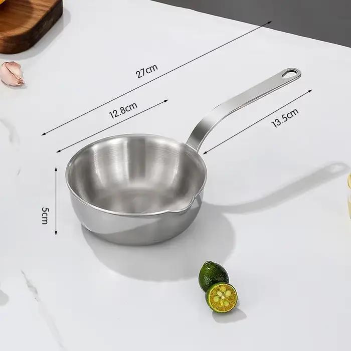 Poêle à huile en acier inoxydable 316, mini marmite à soupe et à lait, casserole de cuisson, outil d