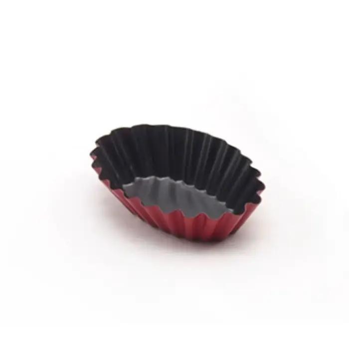 Moules à tartelettes en acier au carbone, mini moules à flan réutilisables, moule à gâteau créatif a