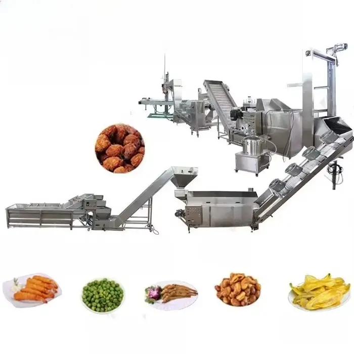 Machine à frire les frites à gaz continu, friteuse pour frites, friteuse pour poulet frit, ligne de 
