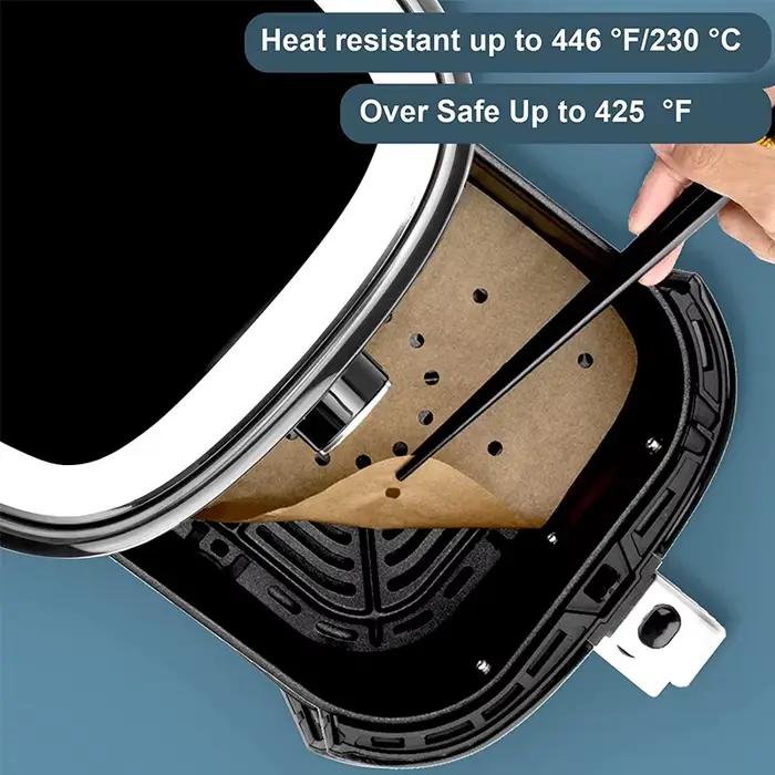 Papier pour friteuse à Air jetable, doublures en papier parchemin, doublures antiadhésives pour four