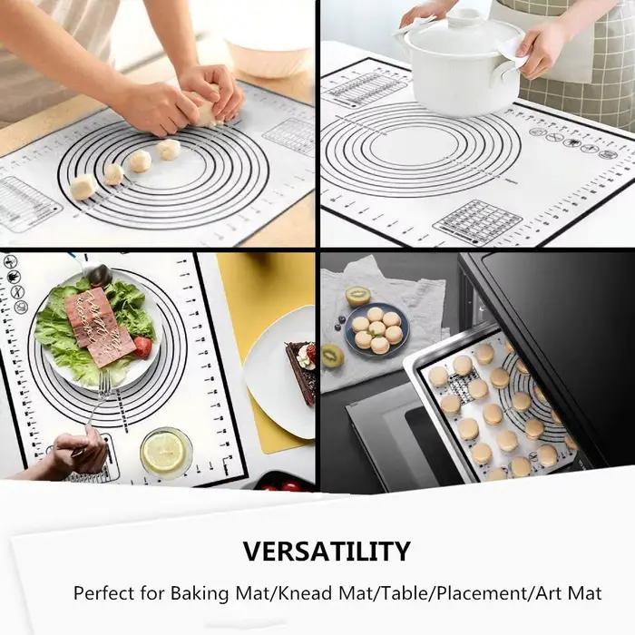 Tapis de pétrissage en silicone de grande taille, surface antiarina, polymères de pâte à rouler avec