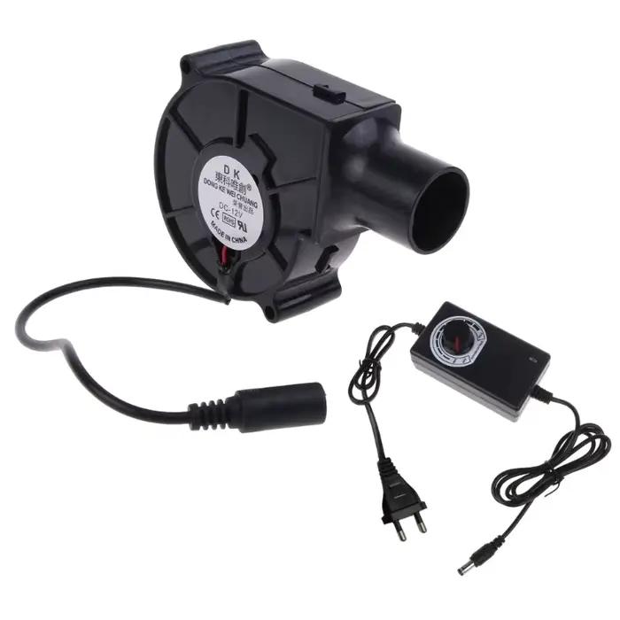 Ventilateur de barbecue 12V petit ventilateur d'air portable avec port de collecte d'air contrôleur 