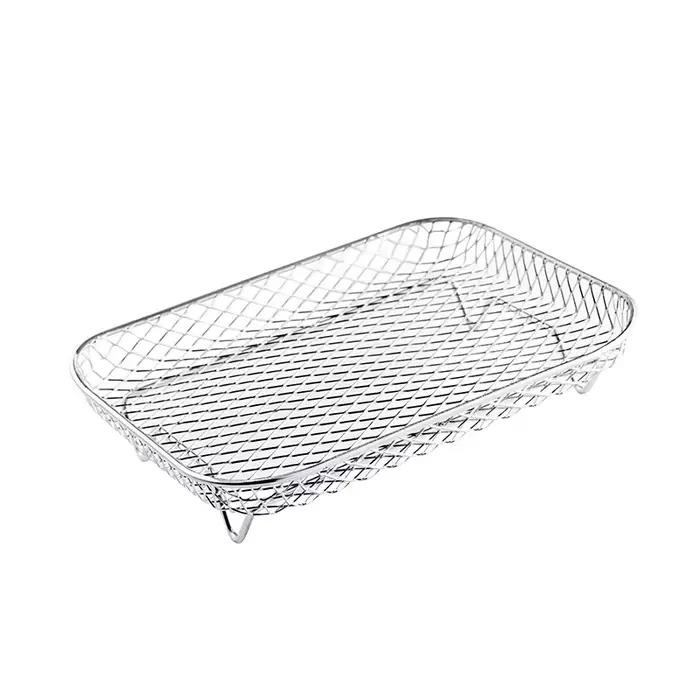 Accessoires de friteuse à Air, support de gril rectangulaire empilable à 3 couches pour Ninja double