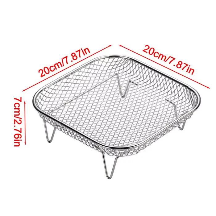 Grille de friteuse à air en acier inoxydable empilable, panier de déshydratation alimentaire, access