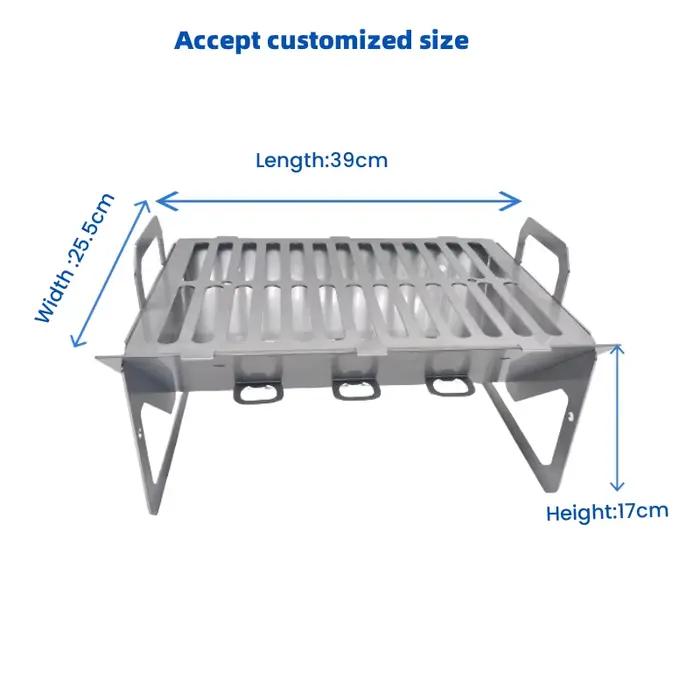 Modèle détachable pliant carré Barbecue gril pique-nique Mini Portable Camping petit gril à charbon 
