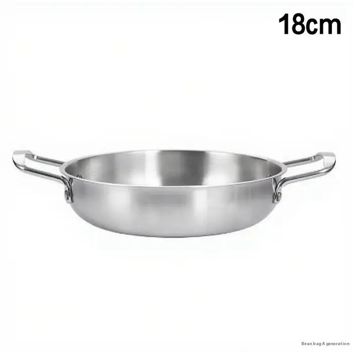 Poêle à nouilles et poêles coréennes en acier inoxydable ; Pots de cuisson durables ; Équipement de 