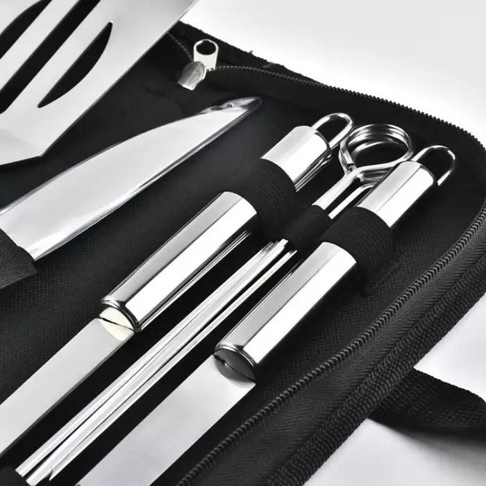 Ensemble de four en acier inoxydable, outil combiné de barbecue, ensemble de barbecue en plein air, 