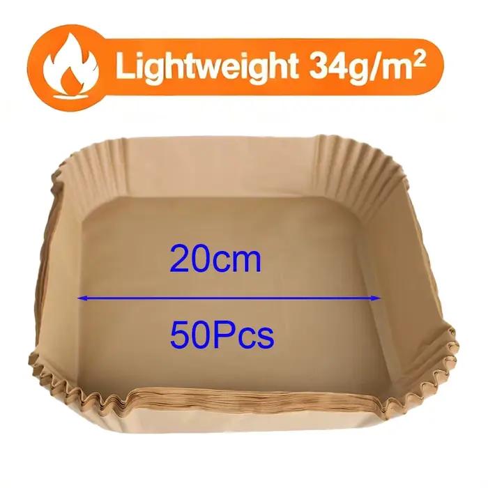 Papier pour friteuse à air Cosori 5'5/6'4 L 20cm 23cm XXL, grand plateau carré jetable, accessoires