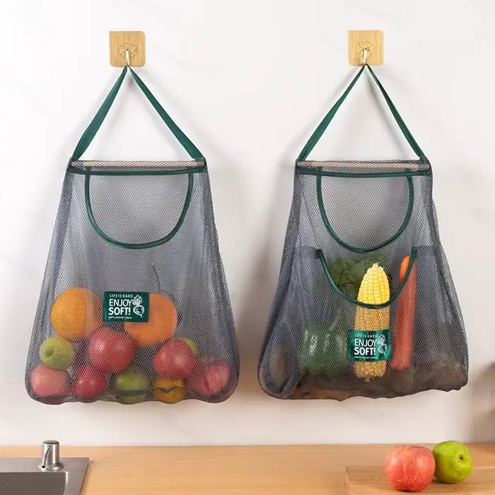 Sacs de rangement réutilisables pour la cuisine, filet de stockage de fruits et légumes pour la mais