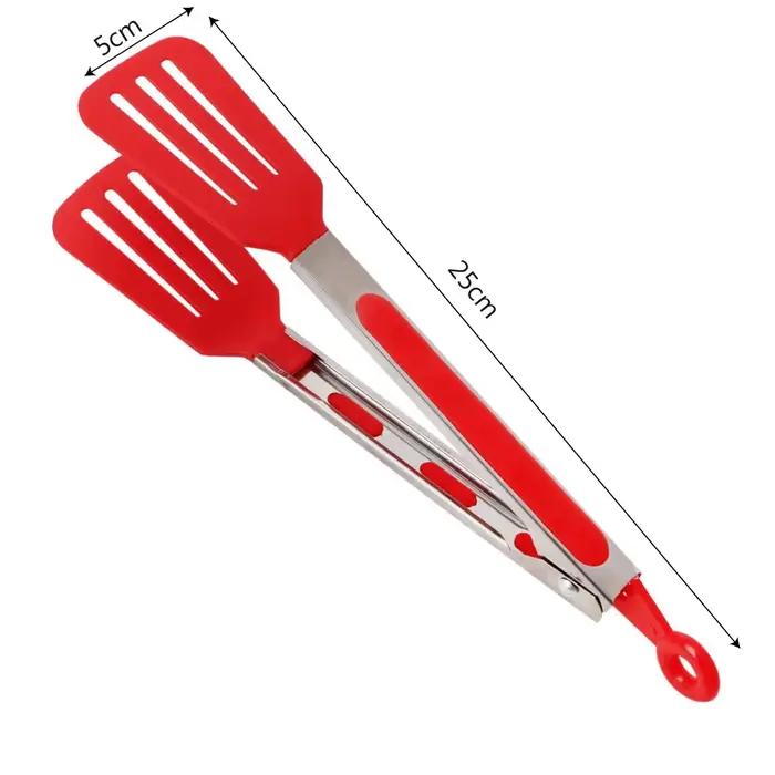 Pince de cuisine antiarina avec poignée en acier inoxydable, ustensile, salade, service, barbecue, p