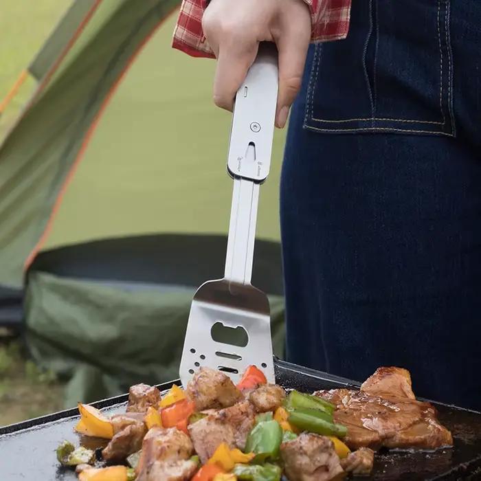 Roxon – Mini ensemble d'outils de Barbecue 4 en 1, avec spatule, fourchette, pinces, ouvre-bouteille