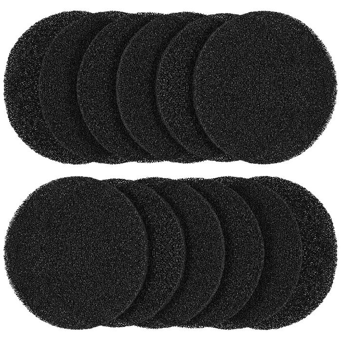 Filtre éponge rond réutilisable pour cuisine, charbon actif, 12 pièces