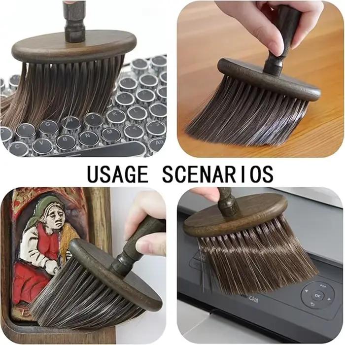 Brosse de nettoyage de sol de café, accessoires de dépoussiérage, brosse de moulin à café en bois, u